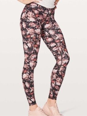 Lululemon Wunder Under High Rise Peony Print - Size 6